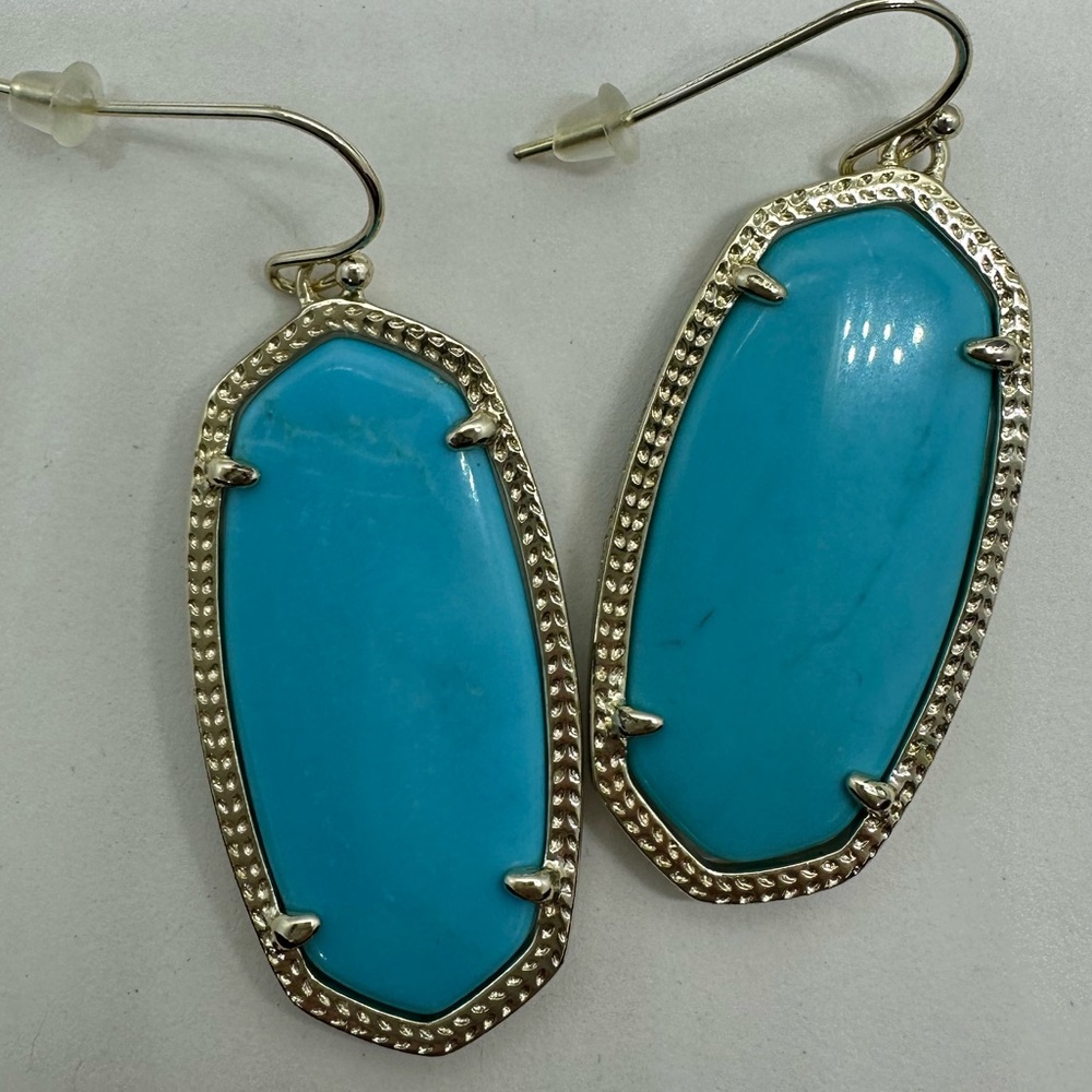 Kendra Scott Gold/Turquoise Elle Earrings